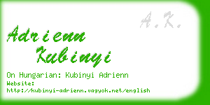 adrienn kubinyi business card